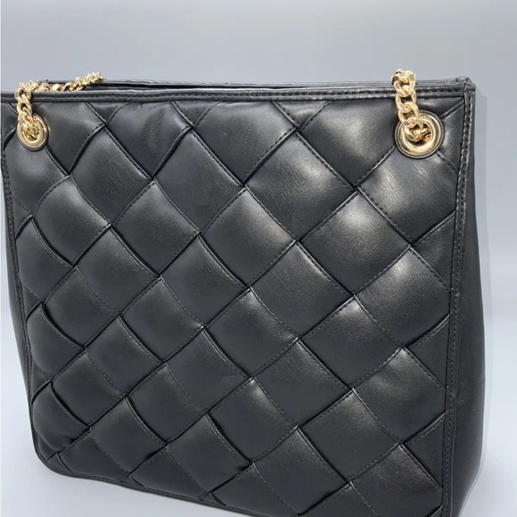 Michael Kors REGINA Quilted Large Shoulder/Tote Bag Black Like New - Picture 4 of 9
